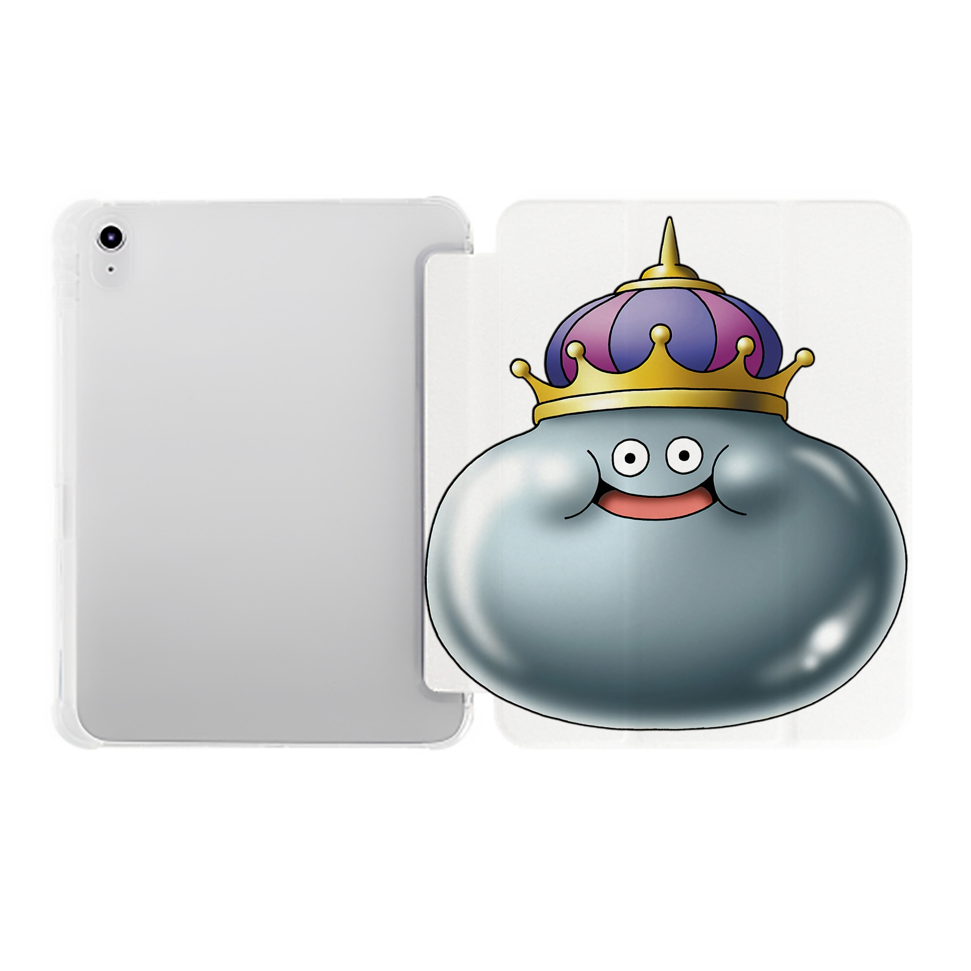 （画像用） ドラゴンクエスト Doragon Kuesuto Dragon Quest IPad ケース ペン収納付き 三つ折りスタンド PUレザー×シリコン 対応機種9.5/10.5/10.9インチ